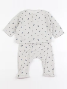 Petit Bateau - ensemble gris - 6 mois