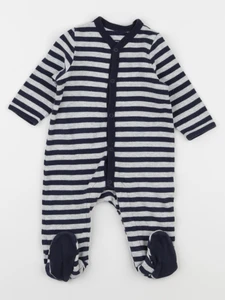 La Redoute - pyjama coton bleu, gris - 6 mois