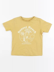 Vertbaudet - tee-shirt jaune - 5 ans