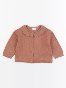 Vertbaudet - gilet marron - 6 mois