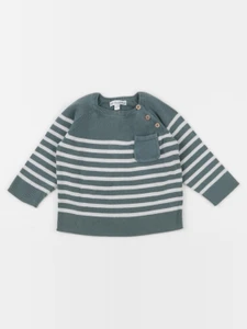 Vertbaudet - pull vert - 18 mois