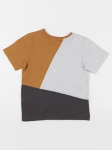 Vertbaudet - tee-shirt gris, marron - 8 ans