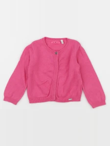 IKKS - gilet imprimé au dos rose - 12 mois