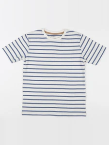 Vertbaudet - tee-shirt blanc, bleu - 10 ans