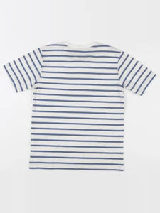 Vertbaudet - tee-shirt blanc, bleu - 10 ans
