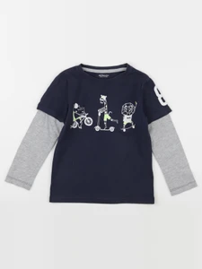 Vertbaudet - tee-shirt bleu - 6 ans