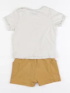 Vertbaudet - pyjama coton blanc, jaune - 3 ans