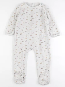 Vertbaudet - pyjama velours beige - 3 ans