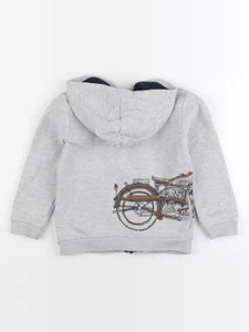 Monoprix - sweat imprimé au dos gris - 6 ans