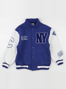 Zara - veste imprimé au dos bleu, blanc - 6/7 ans