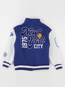 Zara - veste imprimé au dos bleu, blanc - 6/7 ans