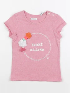 IKKS - tee-shirt rose - 2 ans