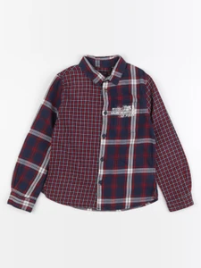 IKKS - chemise bleu, rouge - 6 ans