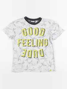 IKKS - tee-shirt blanc, jaune - 8 ans