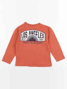 Zara - tee-shirt imprimé au dos orange - 3/4 ans