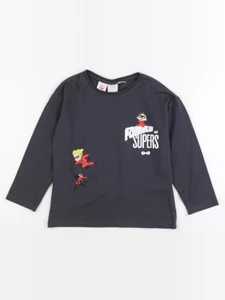 Zara - tee-shirt imprimé au dos gris - 6 ans
