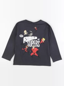 Zara - tee-shirt imprimé au dos gris - 6 ans