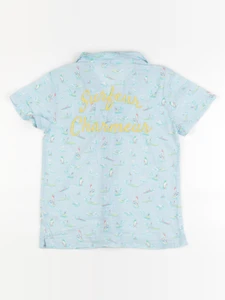 Arsène et les pipelettes - chemise imprimé au dos bleu - 10 ans