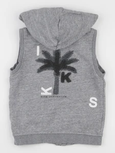 IKKS - gilet imprimé au dos gris - 3 ans