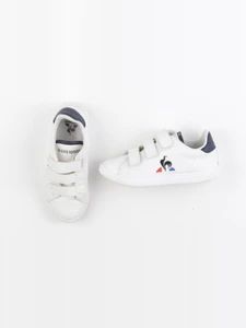 Le Coq Sportif - tennis à scratch/ lacets blanc - pointure 30
