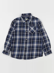 Vertbaudet - chemise imprimé au dos bleu - 6 ans