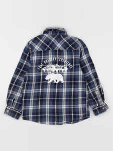 Vertbaudet - chemise imprimé au dos bleu - 6 ans