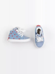 Vertbaudet - tennis à scratch/ lacets bleu - pointure 23