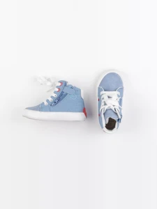 Vertbaudet - tennis à scratch/ lacets bleu - pointure 23