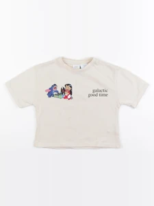 Zara - tee-shirt imprimé au dos beige - 6/7 ans
