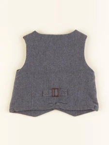 Jacadi - gilet bleu, marron - 12 mois