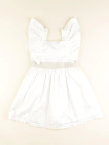 Vertbaudet - robe blanc, or - 6 ans