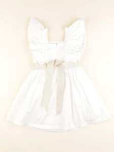Vertbaudet - robe blanc, or - 6 ans