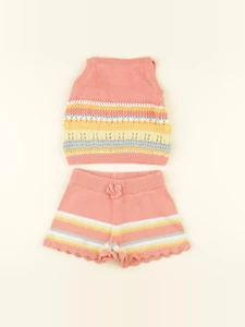 Vertbaudet - ensemble rose - 3 ans