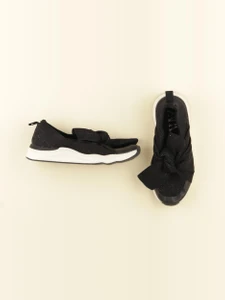 Zara - tennis élastiqué noir, argent - pointure 33