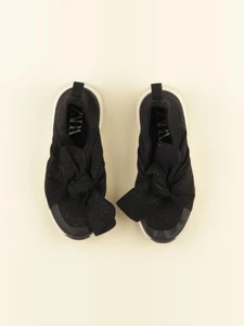 Zara - tennis élastiqué noir, argent - pointure 33