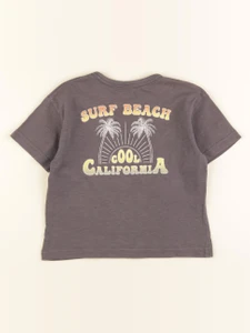 Vertbaudet - tee-shirt imprimé au dos gris - 4 ans