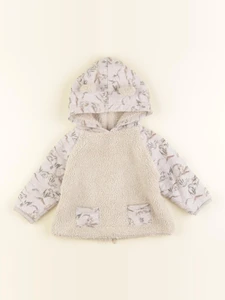 Arsène et les pipelettes - burnou gris, beige - 12 mois