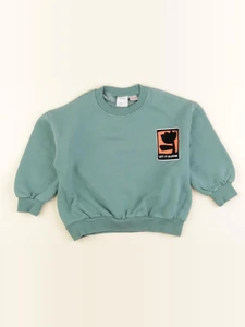Zara - sweat imprimé au dos vert - 5 ans