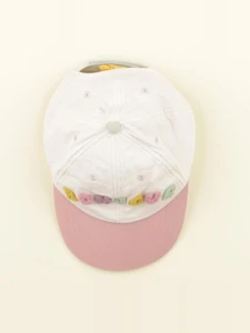 Monoprix - casquette beige, rose - 7/10 ans