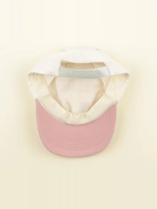 Monoprix - casquette beige, rose - 7/10 ans