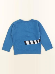 Jacadi - pull imprimé au dos bleu - 18 mois