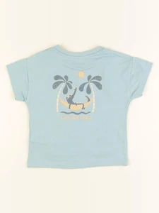 Vertbaudet - tee-shirt imprimé au dos vert - 2 ans