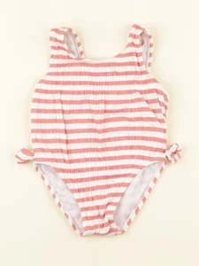 Vertbaudet - maillot de bain blanc, rose - 18 mois