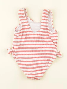 Vertbaudet - maillot de bain blanc, rose - 18 mois