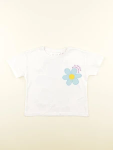 Zara - tee-shirt imprimé au dos blanc - 3 ans