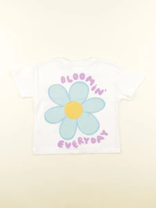 Zara - tee-shirt imprimé au dos blanc - 3 ans