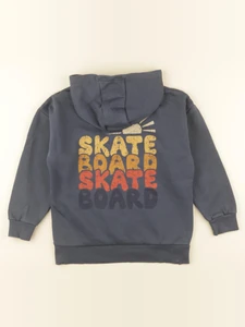 Vertbaudet - sweat imprimé au dos gris - 10 ans