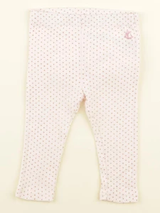 Petit Bateau - legging volants au dos rose - 6 mois