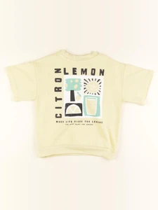 H&M - tee-shirt imprimé au dos jaune - 3/4 ans