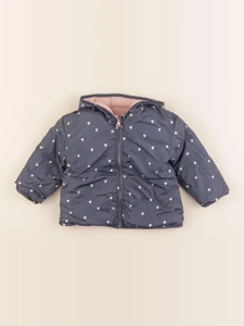 Vertbaudet - doudoune réversible bleu, rose - 36 mois